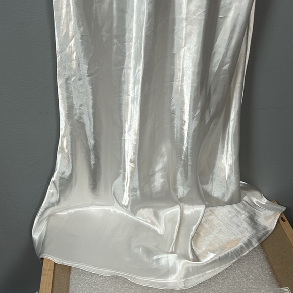 Oscar De La Renta White Lace Chest Maxi Slip size L - Picture 3 of 10